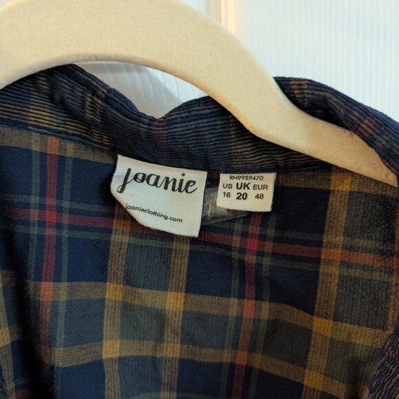 Joanie Plaid Button-Up Corduroy Dress - Picture 5 of 8